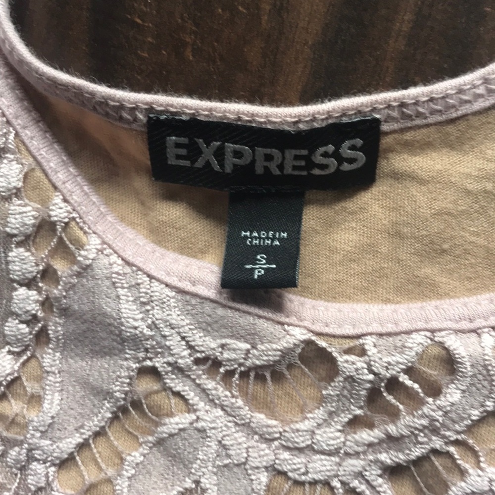 Express Lace Racerback Crop - Picture 2 of 3